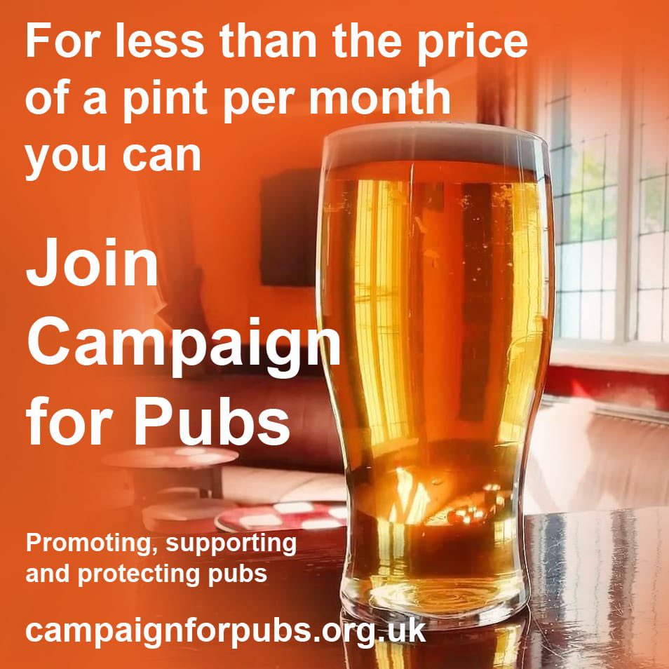 We’re now over at 5000 Twitter followers! 👏🍻

Do you love #pubs? Value our #pubculture? Want to help campaign to support & save them? 

Then JOIN the grassroots #CampaignforPubs for just £25/yr (£2.08/month!) ⬇️

campaignforpubs.org.uk/about-campaign…

#RealVoiceforPubs #SupportOurPubs