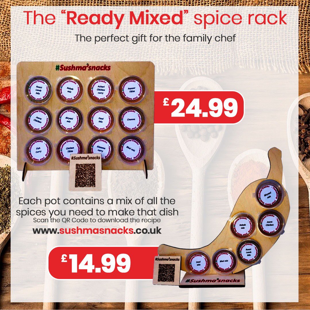 sushmasnacks's tweet photo. Why not orders your  #spices to make a curry easily with #sushmaspices #sushmasnacks @popUPbusiness #Bolton @simonjpaine 😊@TonyC_BaH @JKCoombes @TDIYGirl https://t.co/zy0A3Ef2Yh
