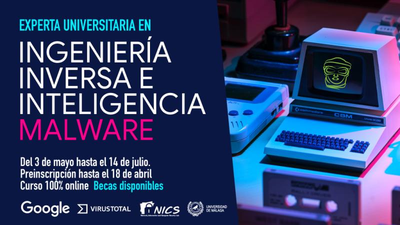 Llamada a mujeres para hacer un mundo más seguro. Plazo abierto para optar a las becas Google que cubren los gastos íntegros del Título de Experta Universitaria en Ingeniería Inversa e Inteligencia Malware.

nics.uma.es/Titulo-Experto…