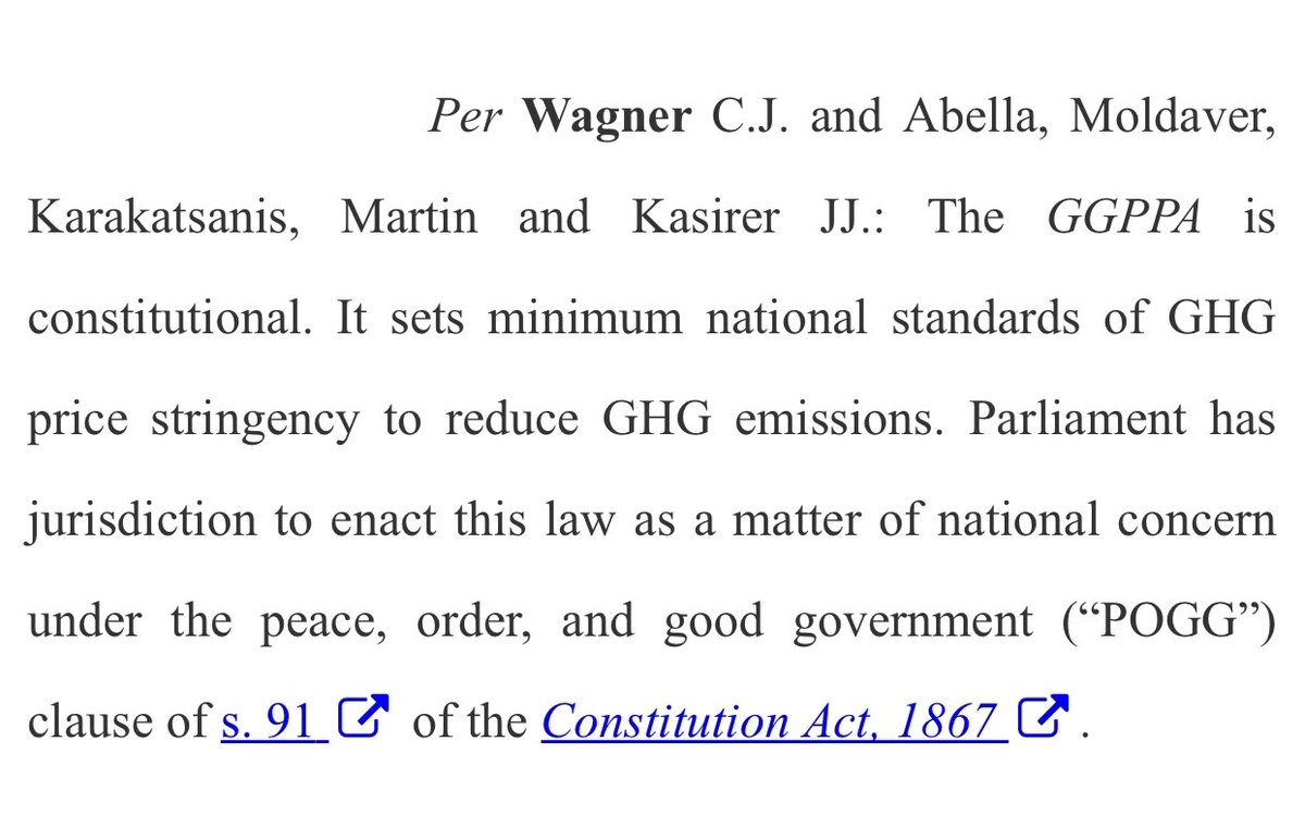 brianlilley's tweet photo. The Supreme Court bought the weakest argument possible to support the carbon tax imposed by @JustinTrudeau - the peace, order and good government clause. It was a split decision - 6-3 - More later but this is BS. https://t.co/tKUKCyb8UR https://t.co/dignCOM7FM
