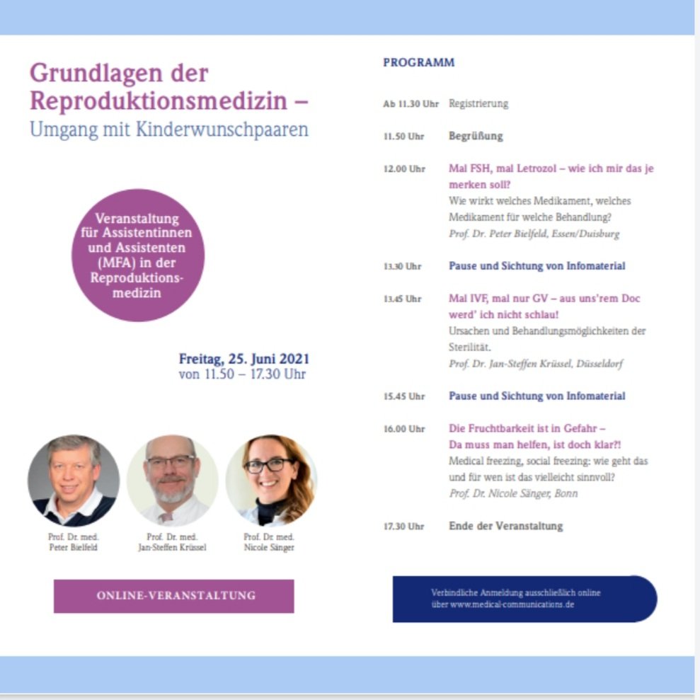 Save the date ... für MFAs, MTAs und BTAs 👇👇