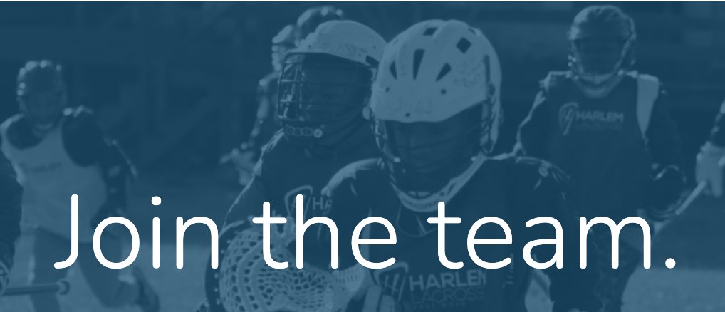 HarlemLacrosse's tweet photo. Do you know someone who would be a good fit to join the Harlem Lacrosse family? Send them our way! We are currently hiring for girls &amp; boys Program Directors to start this summer!

Learn more: https://t.co/YhCZHFwCud

#Hiring #Lacrosse #SportsBasedYouthDevelopment #ApplyToday https://t.co/mRJbGgTCqR