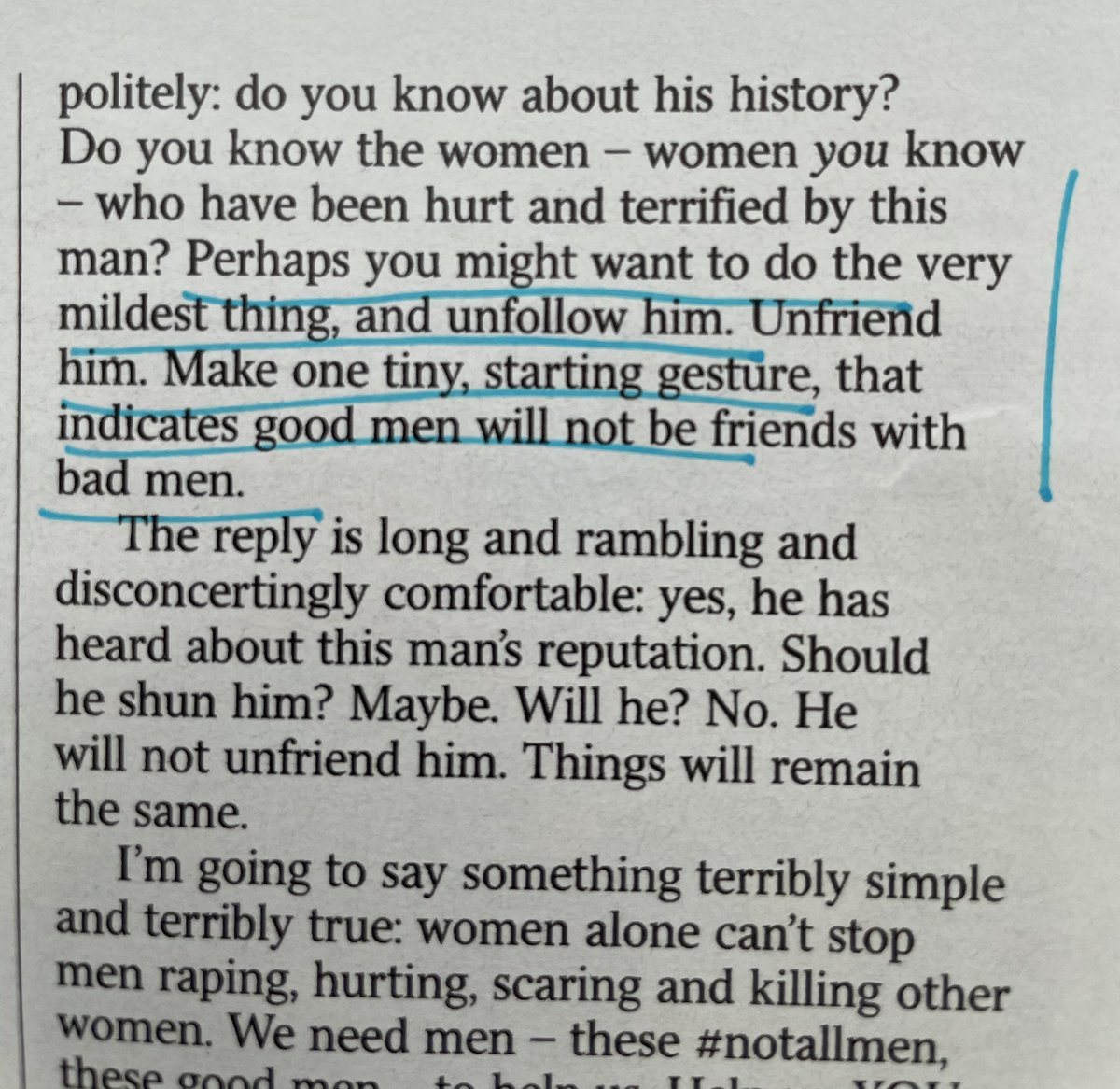 jesschivers's tweet photo. How men can help women feel safe on our streets. @caitlinmoran writes thoughtfully, pragmatically and from a place of reason in @thetimes (last weekend) https://t.co/9IjigW8YAu