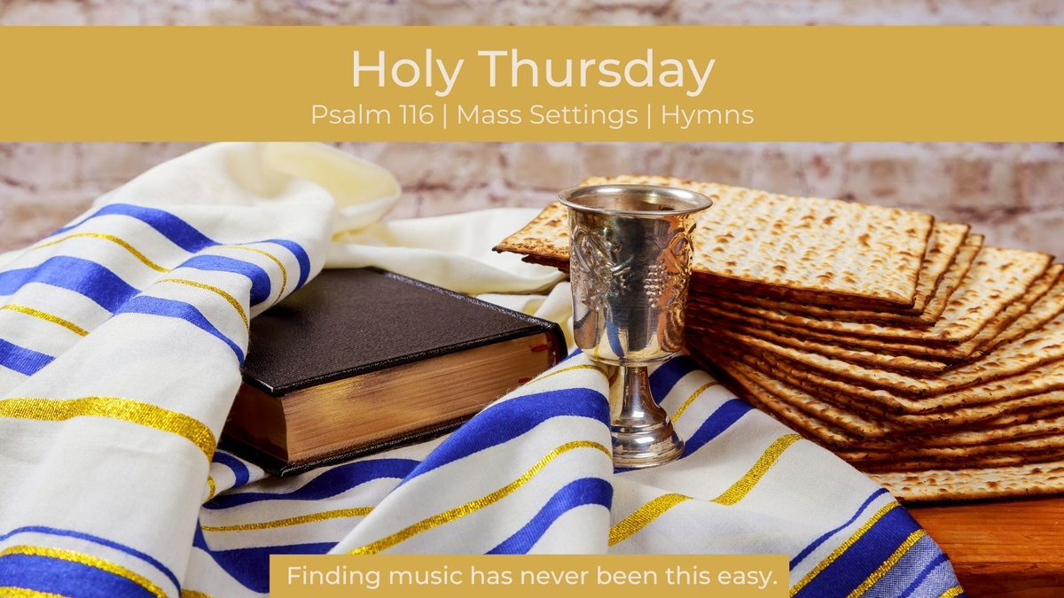 Finish up preparations for Holy Thursday Mass with affordable music from SLM! Download, own it for life, make infinite copies/share/project and sing!

👉 Psalm 116: bit.ly/2OGrEFc

#Easter #HolyWeek #HolyThursday #liturgicalmusic #Catholicmusic #Christianmusic