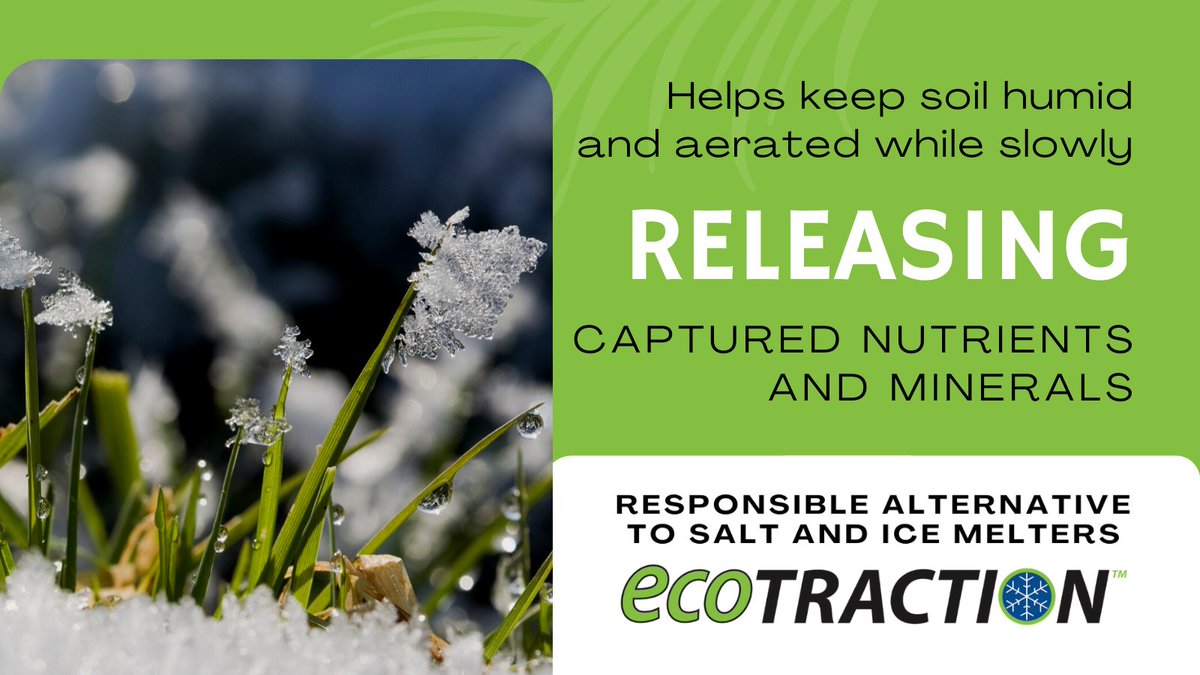 EcoTraction's tweet photo. Spring melt is just around the corner! Sweep up any leftover ecoTraction to use again next winter or sweep it onto the lawn and flowerbeds. 
Learn more at this link ➡️ https://t.co/vkQRkzib50 
🌱 #ecofriendly #springmelt #canadianwinter #readyforspring #InstantTraction https://t.co/59BFSNnUfU