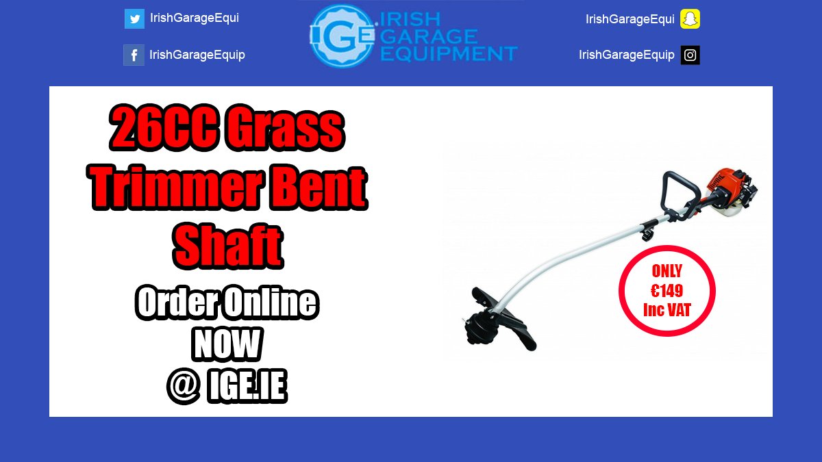 26CC Grass Trimmer Bent Shaft

ige.ie/26cc-grass-tri…