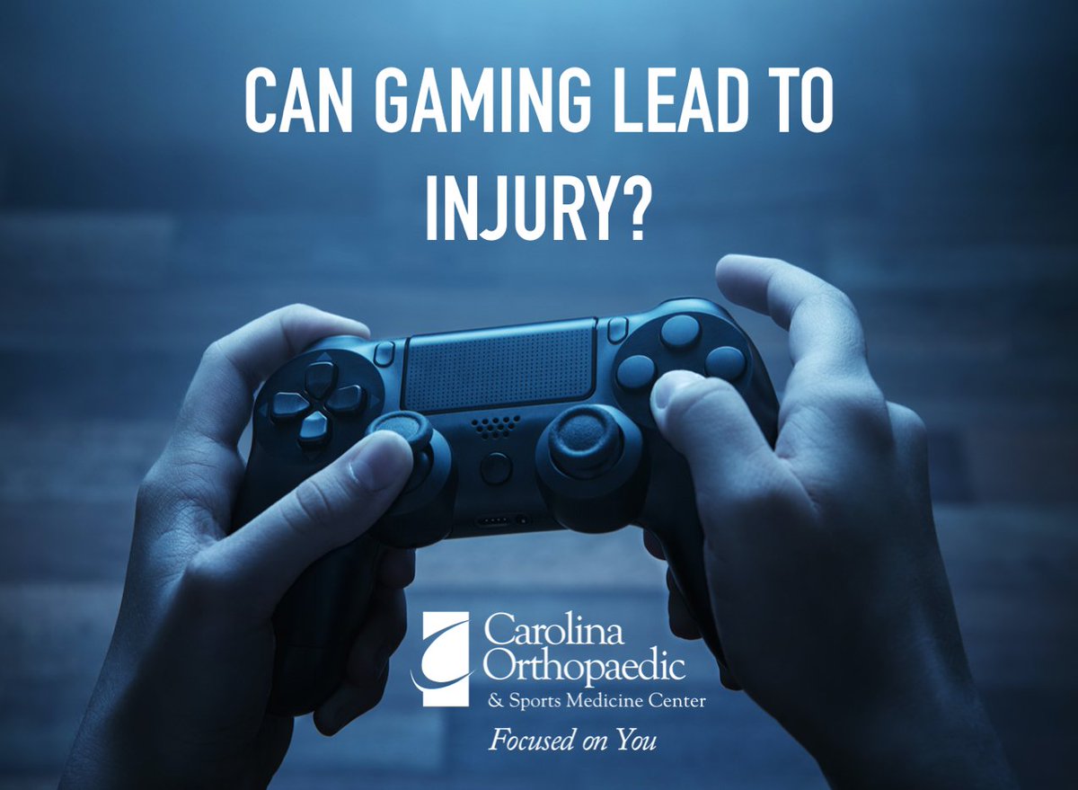 Carolina_Ortho's tweet photo. 🎮 GAMERS BEWARE! | Did you know video-game–related injuries are on the rise? Learn more by visiting our Facebook page! https://t.co/ZqOAPnn9My