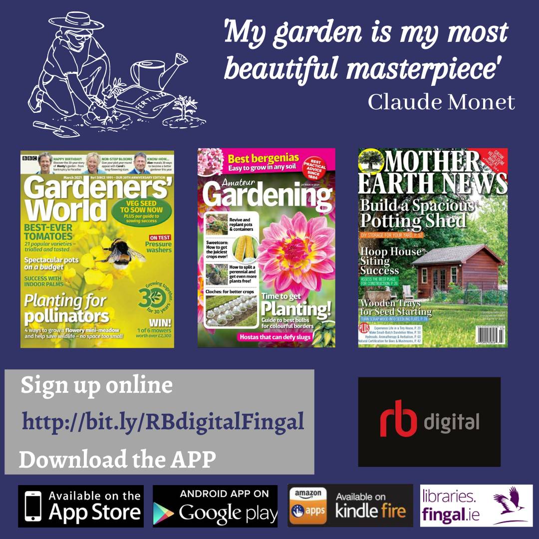 fingallibraries's tweet photo. Looking for ideas for your garden this year? #RBdigital has you covered! @LGMAIreland @Fingalcoco @LibrariesIre @emerogorman #IrelandReads #keepwell https://t.co/fBnyXR7SIj