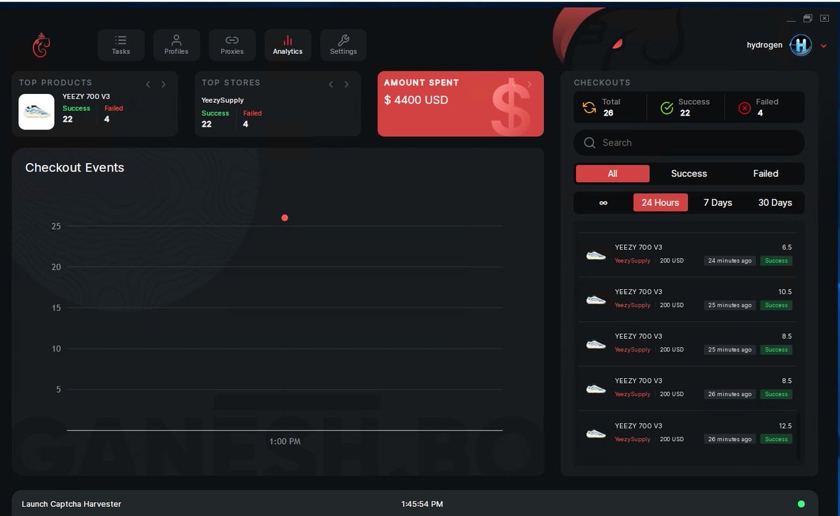 Could've hit way more if i had more gmails 🥲
22 checkouts logged ✅

Bot: <a href="/theGaneshBot/">GaneshBot</a> <a href="/caughtrestock/">Posty</a> <a href="/re_jevi/">Jevi</a> 
 
Proxies: <a href="/LiveProxies/">Live Proxies</a> <a href="/NocturnalProx/">Nocturnal Proxies</a>
 
Groups: @aaron_fnf <a href="/odyssey_io/">Odyssey</a> <a href="/notify/">Notify</a> <a href="/DaddysHouse_/">Daddys House</a>
