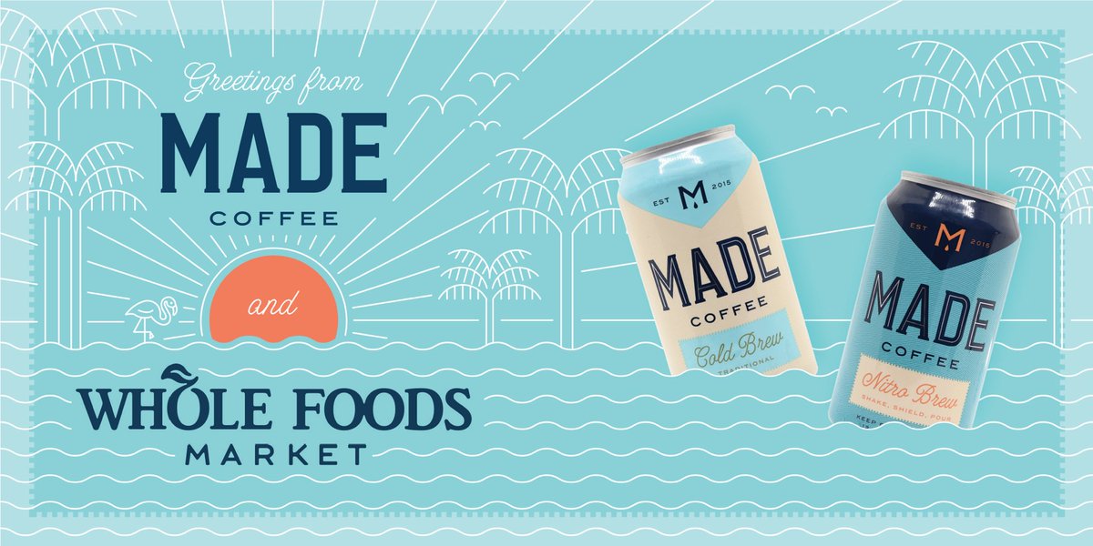 Made Coffee is now in <a href="/WholeFoods/">Whole Foods Market</a>!! Stock up and slam a can all over Florida!

#wholefoodsmarket #Florida #coffee #coldbrew #nitrobrew