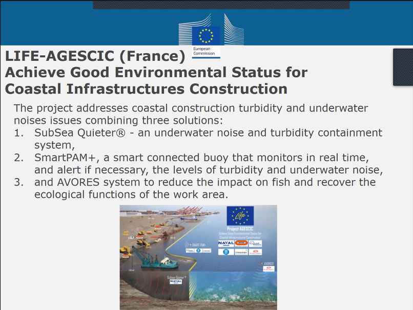 EU_FAMENET's tweet photo. Sarunas Zableckis presenting on the marine aspect of the EU's LIFE programme - the EU’s funding instrument for the environment and climate action created in 1992. The connection between land and sea is crucial #FARNETBalticInland @EU_MARE https://t.co/ahcKDFPBRA