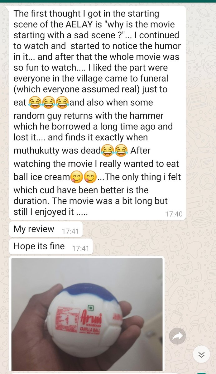 Madhumathi_Inks's tweet photo. #Aelay  @halithashameem
A 16 year old boy's(Sreehari. R) candid thoughts.🙂
Aelay is loved by all generations.❤
#Sillukaruppatti stole my heart, and now #Aelay yet again! Kudos, dear Halitha, and team Aelay.🥰
(Took consent to share screenshot)
https://t.co/YlFvLCCg1W https://t.co/E38LGqC946