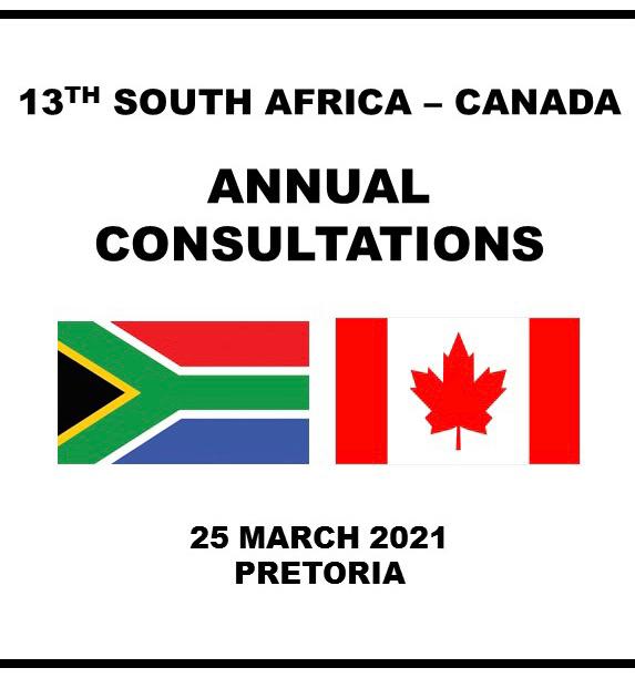 DIRCO_ZA's tweet photo. The Department of International Relations and Cooperation is today, 25 March 2021, hosting the 13th South Africa-Canada Annual Consultations.
#DIRCO
#SACanadaRelations
#CanadaInSA https://t.co/LqtfUjAmXe