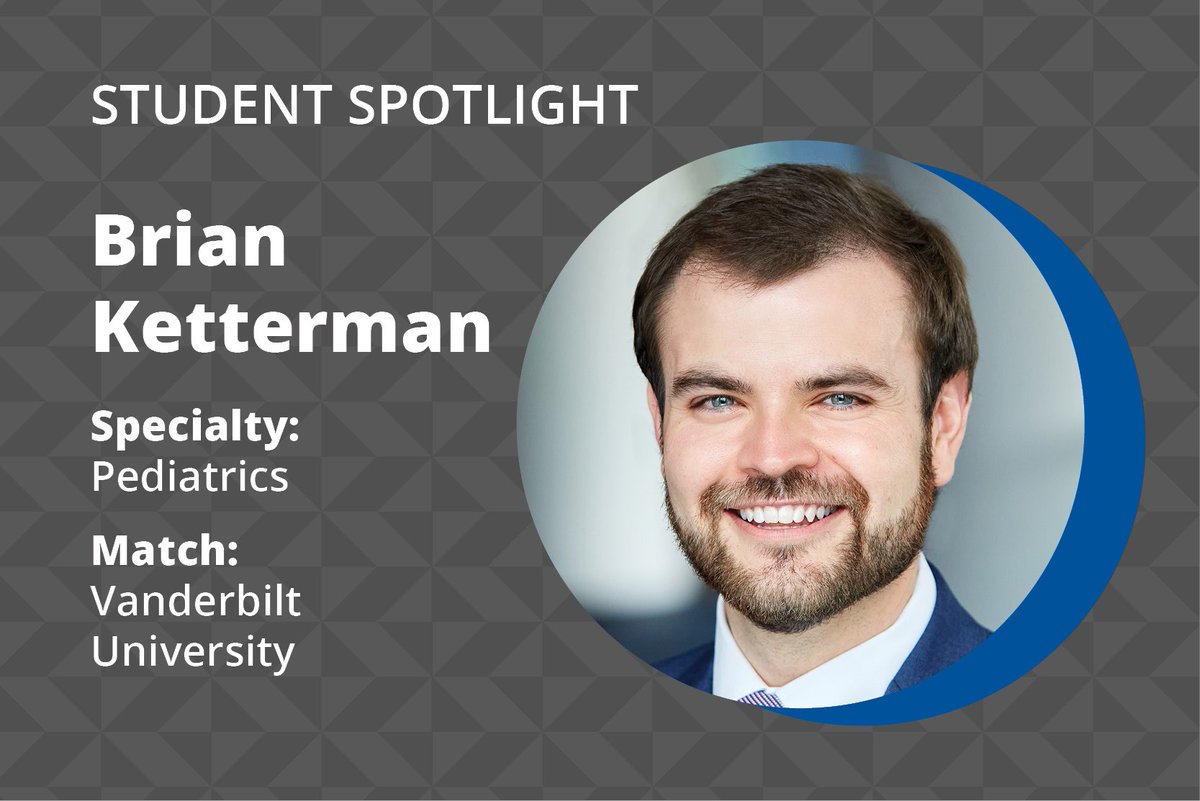 DukeMedSchool's tweet photo. Student Match Spotlight: Brian Ketterman -- “Teaching remains important to me (little kids and adults), so hopefully academic medicine will remain a part of my life.” https://t.co/LyhoJJW27T #DukeMEdMatchDay #MatchDay2021 https://t.co/UyEolmg49U