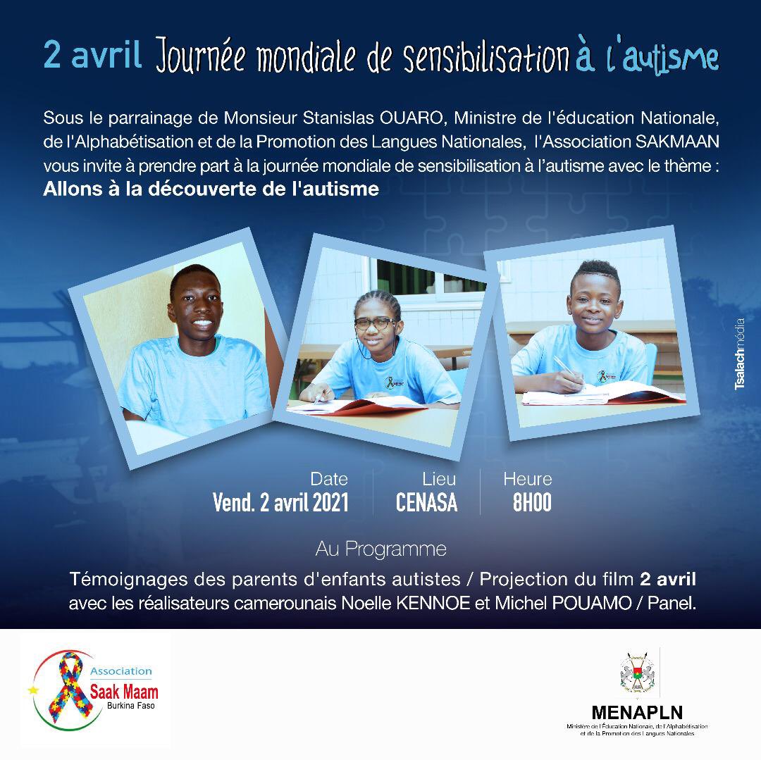 LwilliEvent's tweet image. L’autisme n’est pas une maladie mais un trouble neuro-développemental. L’association SAAKMAMM  vous invite ce  2 avril au cenasa à l’occasion de la journée mondiale de sensibilisation à l’autisme pour en savoir plus...