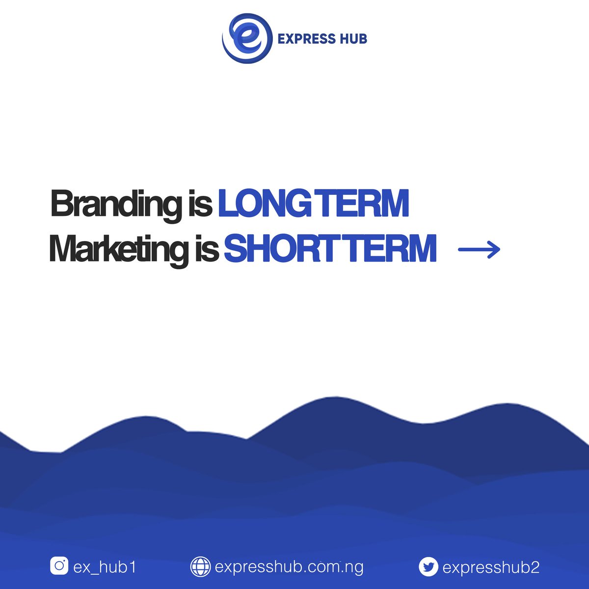 ExpressHub2's tweet photo. Branding vs Marketing 💙⁣
⁣
Branding is why.⁣
Marketing is how.⁣
⁣
Branding is long term.⁣
Marketing is short term.⁣
⁣
Branding is macro.⁣
Marketing is micro.⁣
⁣
#expresshub #branding #MarketingEdgeSummit #Marketing #Tbt #TrendingNow https://t.co/ySfjOV1O1G