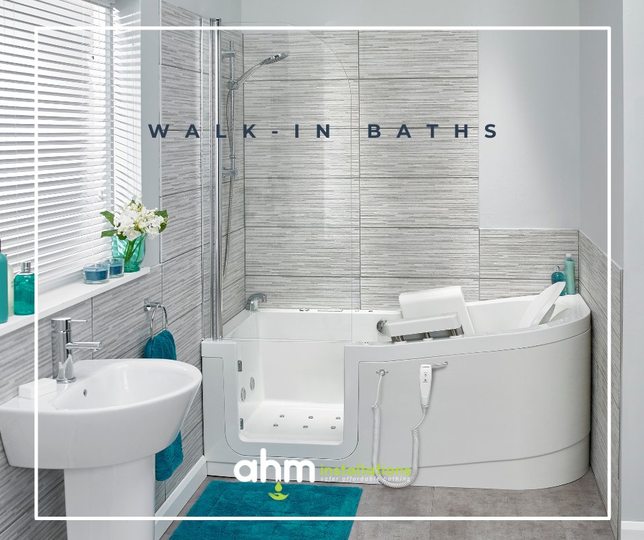 AHMBathing's tweet photo. For customers who enjoy traditional bathing, we offer a variety of walk-in baths to suit all needs and budgets. From powered seats and spa features to more cost effective models we have something for everyone. Proud partners of @AccessWIBaths #mobilitysolutions #mobilitybathing https://t.co/v87a2DaD7h
