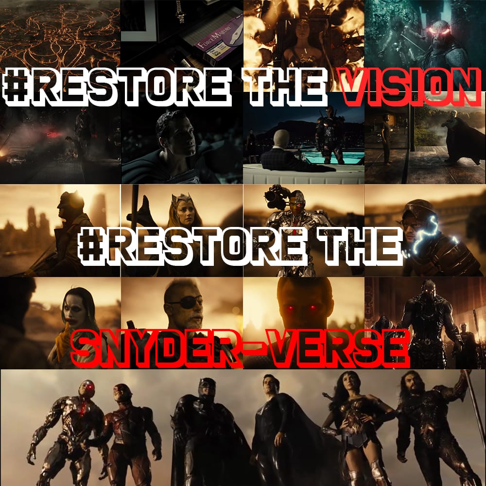 VibhanshAgrawal's tweet photo. The Man with big vision which was destroyed earlier and 
now it's a dream come true for fans and nerds
#RestoreTheSnyderVerse 
#restorethesynderverse 
#RestoreTheVision
#RestoretheSnyderVerese 
@GaurangTweets https://t.co/72LvUJLX7n