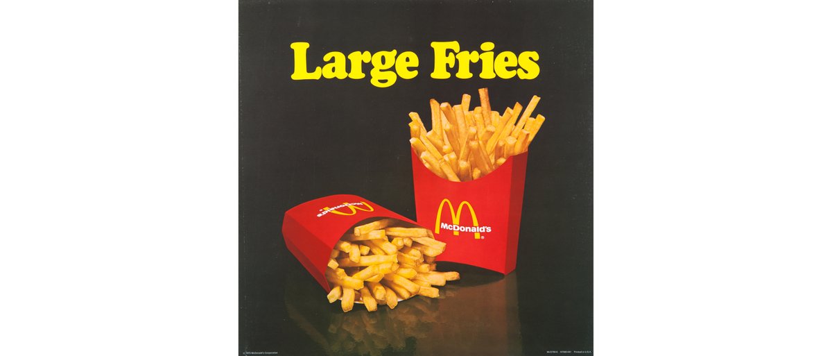 Two McDonald's red fry boxes.
