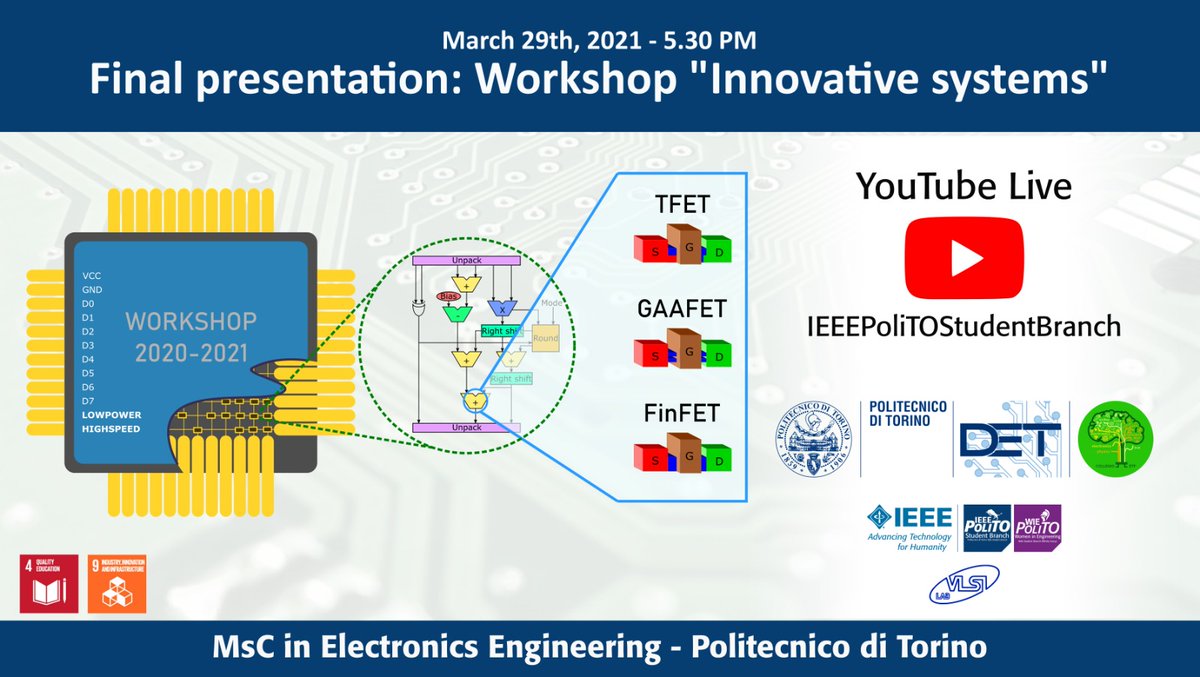 IEEESBPoliTO's tweet photo. 2020 / 2021 Multidisciplinary Workshop: "Innovative Systems".

⌚29/03/2021-5.30pm CET
🌎 https://t.co/egsdP2NCEa
ℹ Info: https://t.co/2yJUYjQeAS

#ieee #ieeewie #elettronica #workshop #multidisciplinary #IEEEPoliTOStudentBranch #InnovativeSystems #detpolito #CollegioETF  #phd https://t.co/OK4LRTVjEM