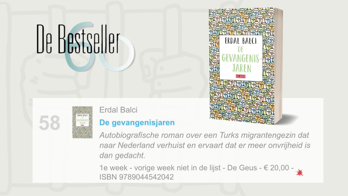 De_Geus's tweet image. &apos;De gevangenisjaren&apos; van @ErdalBalci9 in de Bestseller 60 van deze week! 🙌

Verkrijgbaar bij je favoriete boekhandel of hier te bestellen: bit.ly/DeGevangenisja…