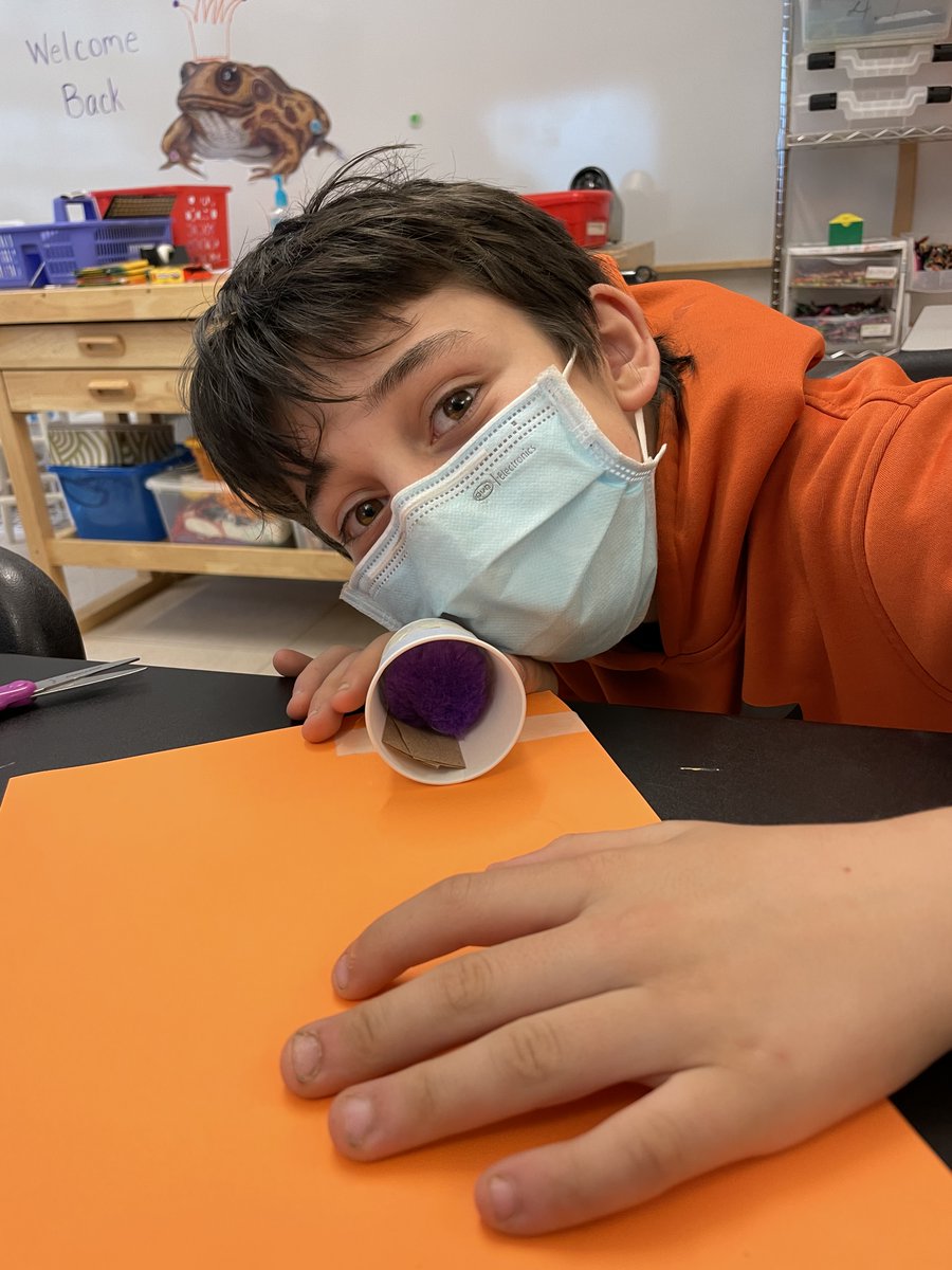 __MsStark's tweet photo. Today we got to hang out with @MsRuscheinski and @mslehmansped's classes! We talked about animal habitats and shelters, then made shelters for our puffball friend, Puffy. It was so much fun!! @MPEScougars #MPESstem https://t.co/pl56P00Vy8