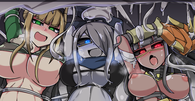 ほぼ全てのシーンの塗りが完成しましたので、台詞をつけていきます!最終話は離脱した三人と強引いちゃらぶセックスし、魔王との最終決戦をし、そして…というお話になっております!もう少しお待ちください! 