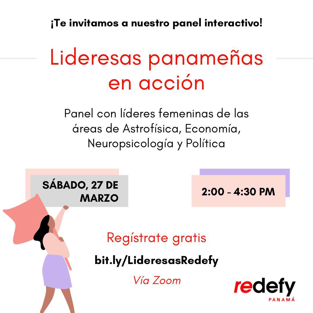 AngelaJimenezRZ's tweet photo. Este sábado 27 de marzo vamos a tener, de 2 a 4:30pm, este panel dedicado a romper el techo de cristal. Contaremos con el aporte de 5 mujeres panameñas que han hecho la diferencia. Estará BUENÍSIMO, no se lo pierdan. ✊🏻✨💜 https://t.co/hXXPL13jIO