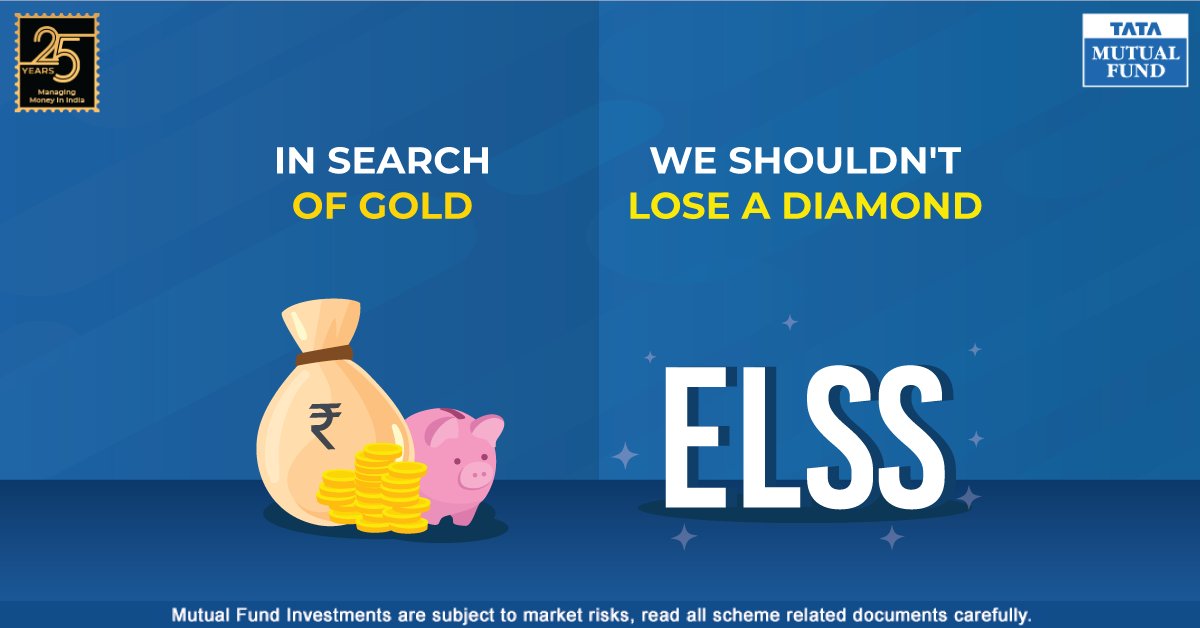 TataMutualFund's tweet photo. Don’t lose out on your d̶i̶a̶m̶o̶n̶d̶ savings. Invest in ELSS u/s 80C before 31st March 2021 to Save Tax.
#elss #taxsavings #insearchofgold #insearchofgoldwelostthediamond #tmf #tatamutualfund #savings https://t.co/WXGjHstHbz
