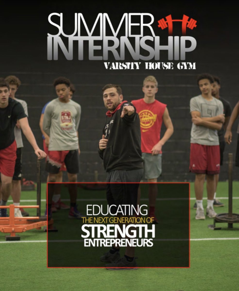 VarsityHouse's tweet photo. Varsity House is looking for our next great coach! 

We are hiring summer interns to teach our systems and help forward their careers.

If you're someone who would like to join our team for the summer please email a cover letter + resume to: info@varsityhousegym.com https://t.co/WYZ013O3uF