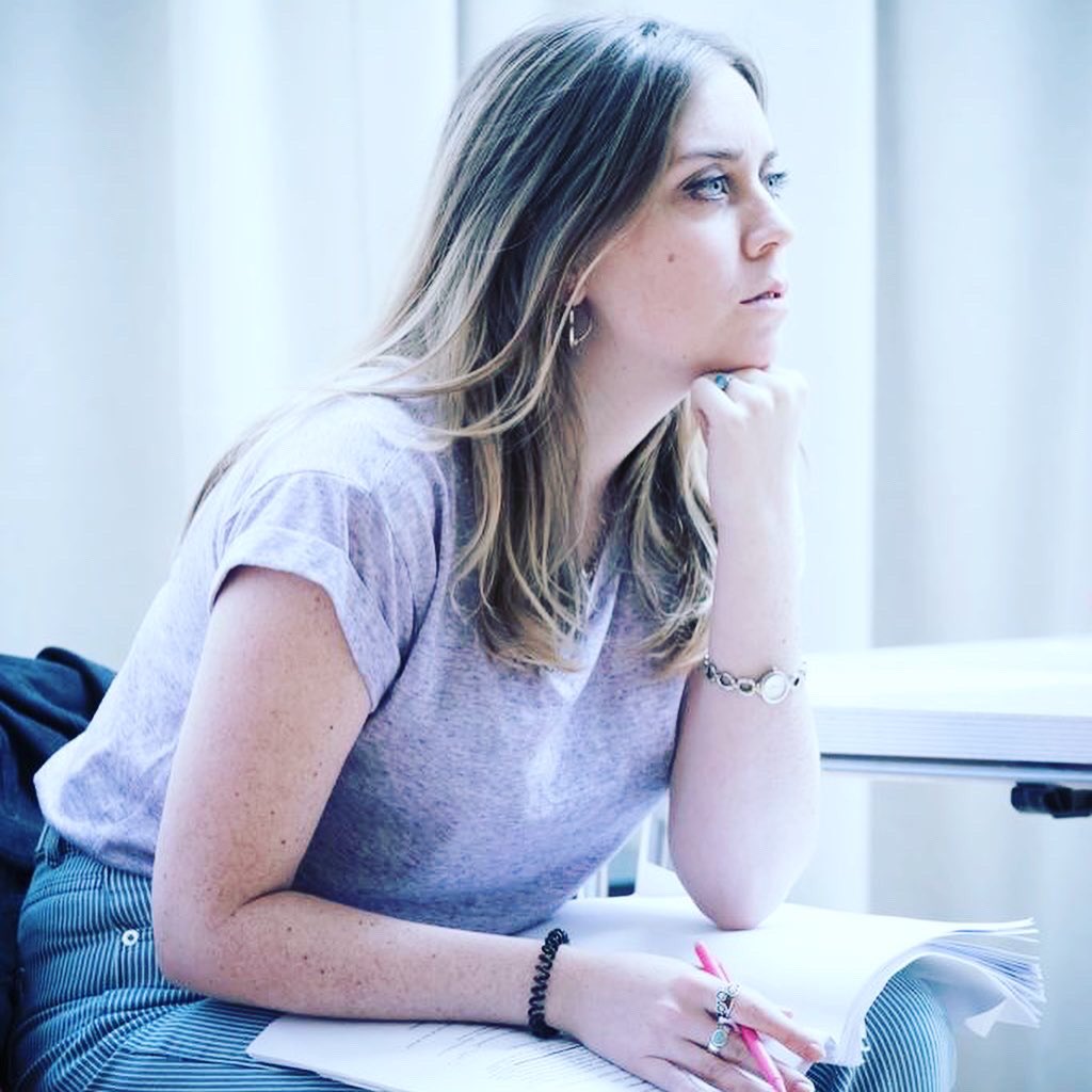 Team Normalcy! Next up is our director, <a href="/KatiePesskin/">Katie Pesskin</a> whose calm &amp; eagle eyed direction has been incredible to have in the room this week! #Director #Theatre #ComingSoon #NewWriting