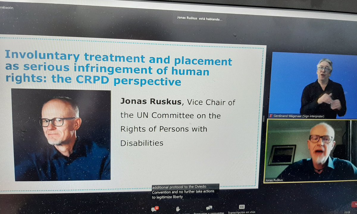 jesusmartinb's tweet photo. .@JonasRuskus The draft additional protocol to the Oviedo Convention, seriously corrupts the obligations of the state parties under #DisabilityConvention. #CRPD
We must end coercion in mental healthcare.#WithdrawOviedo @MyEDF @Cermi_Estatal @MHESME @consaludmental https://t.co/qCbLKHndBK