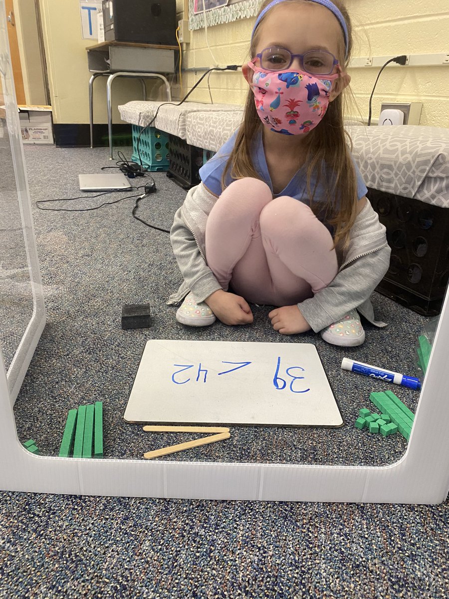 MissMiller1st's tweet photo. We ♥️ math! Students are working hard on @PearDeck, @STMath &amp; teacher time to compare numbers! You can see the big smiles even with masks on! So proud of our first graders ➕➖ @MtView07836 @JOlsyn1109 @ZywickiR @DanielleDachow1 https://t.co/kUhRx0Np5A