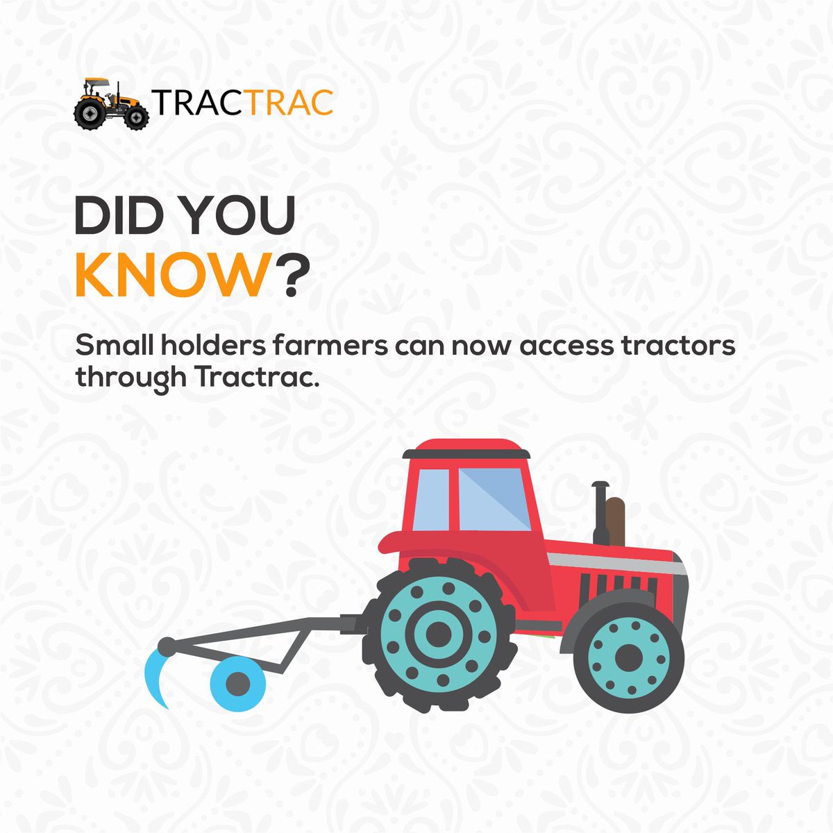 TractracGlobal's tweet photo. We have made life easier and farming fun!
Smallholder farmers can now access tractors as quick as a click.
Are you a farmer seeking to access tractors??
Or do you want to help farmers in your locality access tractors and earn cool cash??
Simply click 👉 https://t.co/m9EEDRCDpW https://t.co/q4HwMasUJv