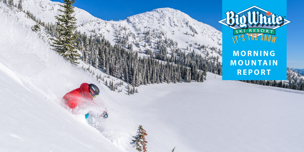 BigWhite's tweet photo. Thursday, March 25

☃️ I 3 cm of new snow in the last 12 hours https://t.co/yUcbM0Bv0W
⚠️ I High of -3 ℃ https://t.co/oVGS0Fl5Vr
⛷ I 13 lifts, 118 runs open https://t.co/qwAGXyhM8c

📸 @andrewjaybw #bwupdates https://t.co/uOqzFN6gmG