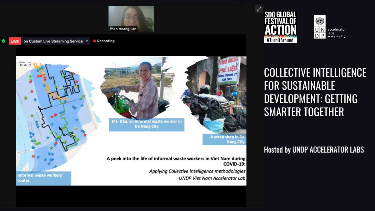 .<a href="/UNDPVietNam/">UNDP in Viet Nam</a> #acclab <a href="/lanphan35/">Lan Phan</a> shares how they use #collectiveintelligence to better understand the informal waste ecosystem. They used ethnographic, geospatial &amp; socioeconomic data as well as interviewing 40 informal waste workers. More info here: bit.ly/acclabinformal…