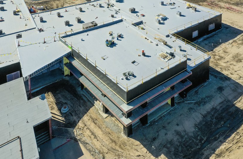 Some beautiful aerial photos showing the progress being made at Cooper Elementary! <a href="/CooperEagles260/">Cooper Elementary - Derby Public Schools</a> <a href="/McCownGordon/">McCownGordon</a> #ProudBuilder #DerbyBondProgress