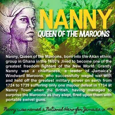 BlkHistStudies's tweet photo. Nanny Of The Maroons: Jamaica’s Warrior Queen #WeResisted #QueenNanny #Maroon #Ashanti #Jamaica #WomenHistoryMonth https://t.co/CAgAhCLWuM