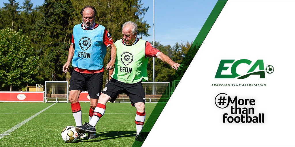 EFC_Football's tweet photo. Initiated by @EFDN_tweets, #MoreThanFootball is a global campaign for the European football community to showcase the impact of their community &amp; social responsibility programmes. A great initiative &amp; one that ECA is proud to be supporting.

#ECA #EuropeanClubAssociation #EFDN https://t.co/gYilOPLnKu