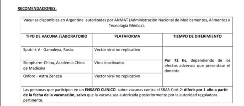 Nuevas normativas para donar sangre si te vacunaste contra el COVID.