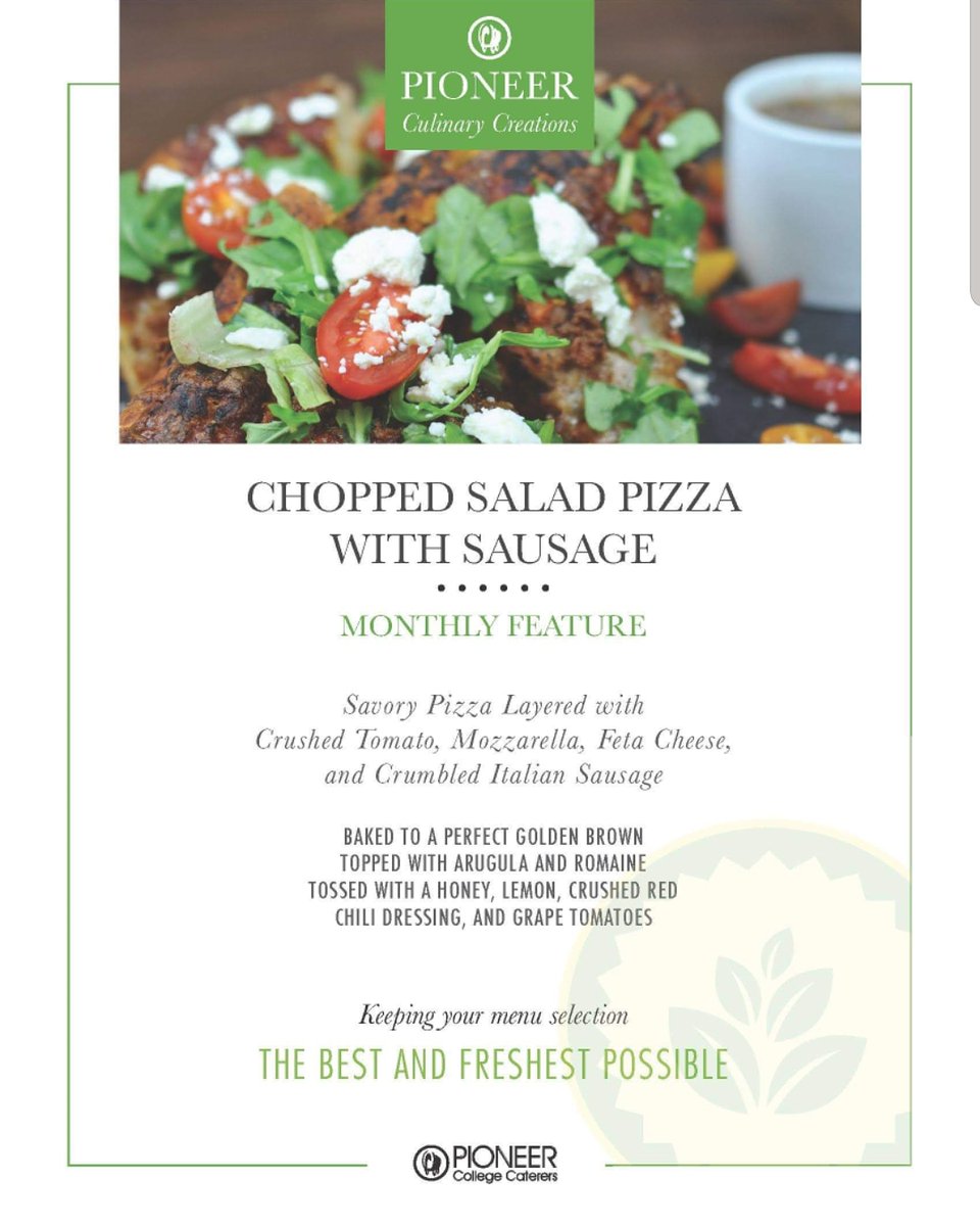 CU_dining's tweet photo. Today at lunch we will be featuring a Culinary Creation! https://t.co/kJ7nB6zked