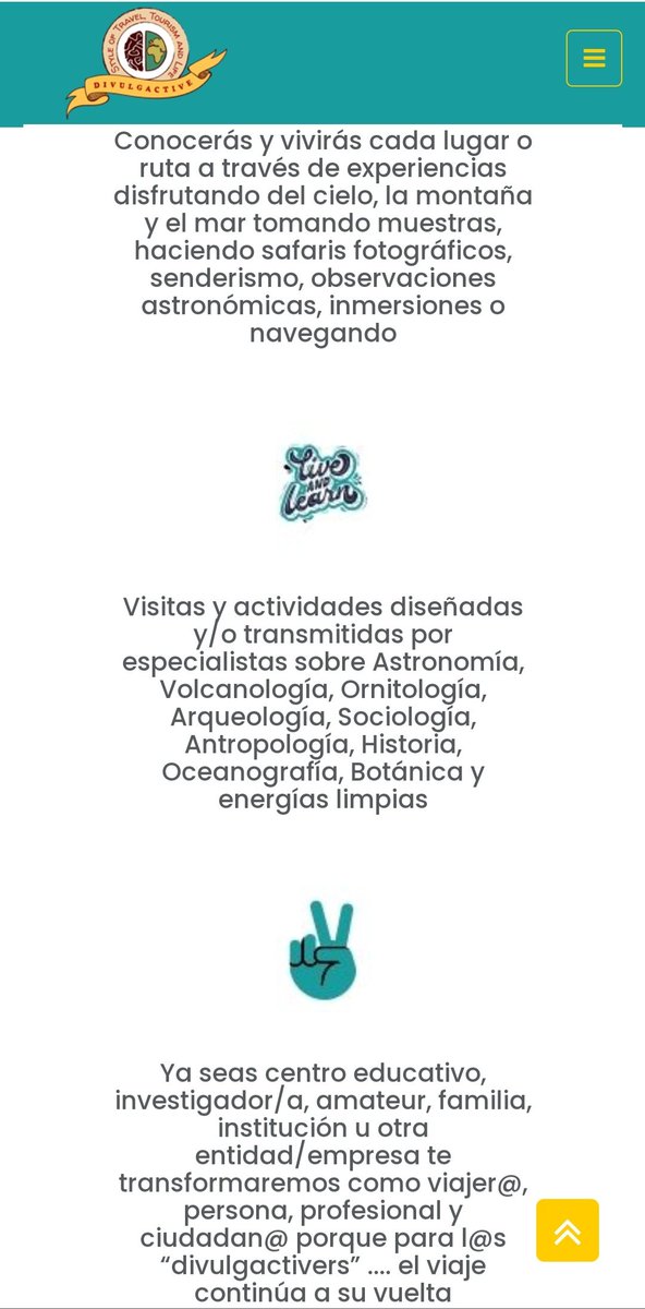 divulgactive's tweet photo. ✨☀ #Astroturismo
🌋🌿 #Geoturismo
🐬🐳 #Oceanoturismo
para
👨‍👩‍👧👨‍👨‍👧👩‍👩‍👧‍👦  #familias
🏫🎒📚 #colegios
(📰 en🌐 de eventos/estudios incluida:)
🔬🗿🔭#investigación 
🔉💛🤓 #amateurs
🏛️🗂️📜 #entidades

info@divulgactive.com
📨📞💡🧳

#divulgación #ciencia
#turismocientífico
#Divulgactive https://t.co/RAF4SpJ1qO
