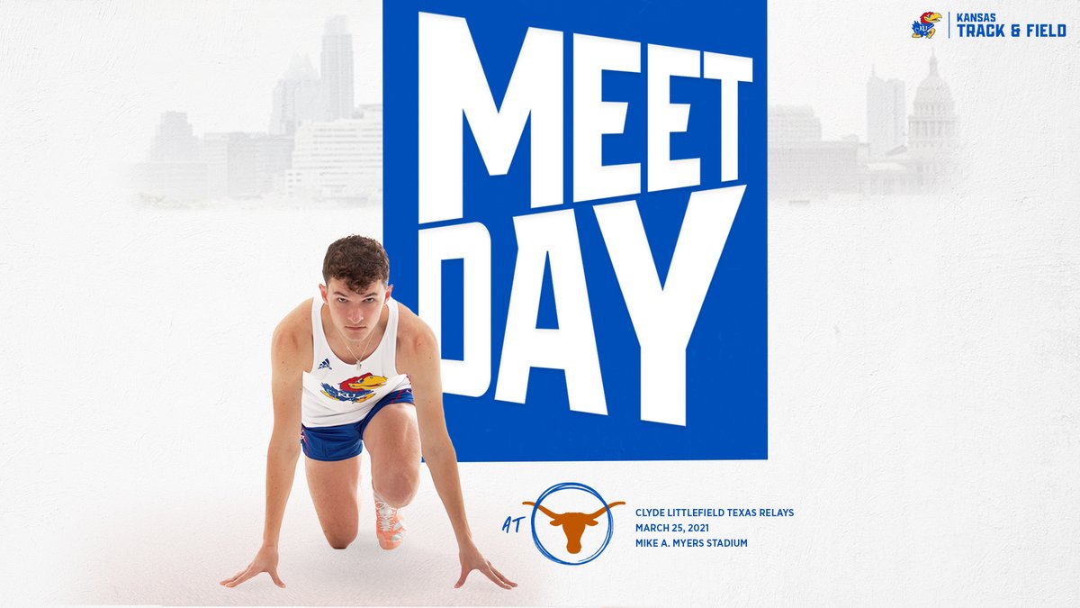 kansastfxc's tweet photo. Texas Relays Time! 🙌 #KUtrack

👟 Clyde Littlefield Texas Relays
⏰ 10 a.m. CT
📍 Austin, Texas
🏟️ Mike A. Myers Stadium
📊 https://t.co/dDgTlfJxNN
📺 https://t.co/dDgTlfJxNN https://t.co/qCw8vY7DCw