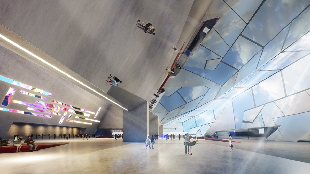 enne_d's tweet photo. Shenzhen Opera House proposal. The shape of the mirror building reminds a traditional Chinese architecture with the walls reflecting and interacting with the ground and users. Design by #gioforma #myjob
#shenzhen #architecture #shenzenoperahouse #architecturelovers #Competition https://t.co/f7jS5WRK53
