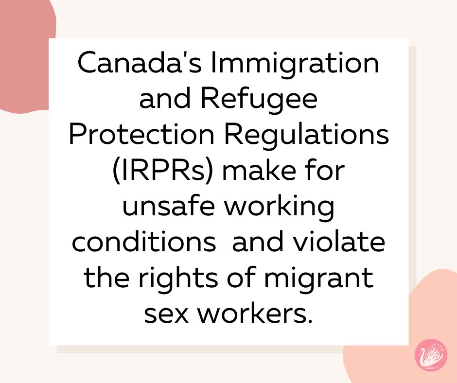 SWAN_Vancouver's tweet photo. Truth is, if Canada decriminalized #SexWork today, #Migrant #SexWorkers would still be criminalized under the #Immigration prohibitions.  Predators act w/ impunity b/c they know women fear their own arrest &amp; deportation &amp; won't report #VAW.

#CalltoAction: https://t.co/W2lOjCM0nh https://t.co/NFxcxZqXcL
