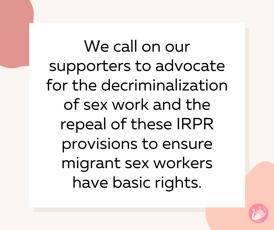 SWAN_Vancouver's tweet photo. Truth is, if Canada decriminalized #SexWork today, #Migrant #SexWorkers would still be criminalized under the #Immigration prohibitions.  Predators act w/ impunity b/c they know women fear their own arrest &amp; deportation &amp; won't report #VAW.

#CalltoAction: https://t.co/W2lOjCM0nh https://t.co/NFxcxZqXcL