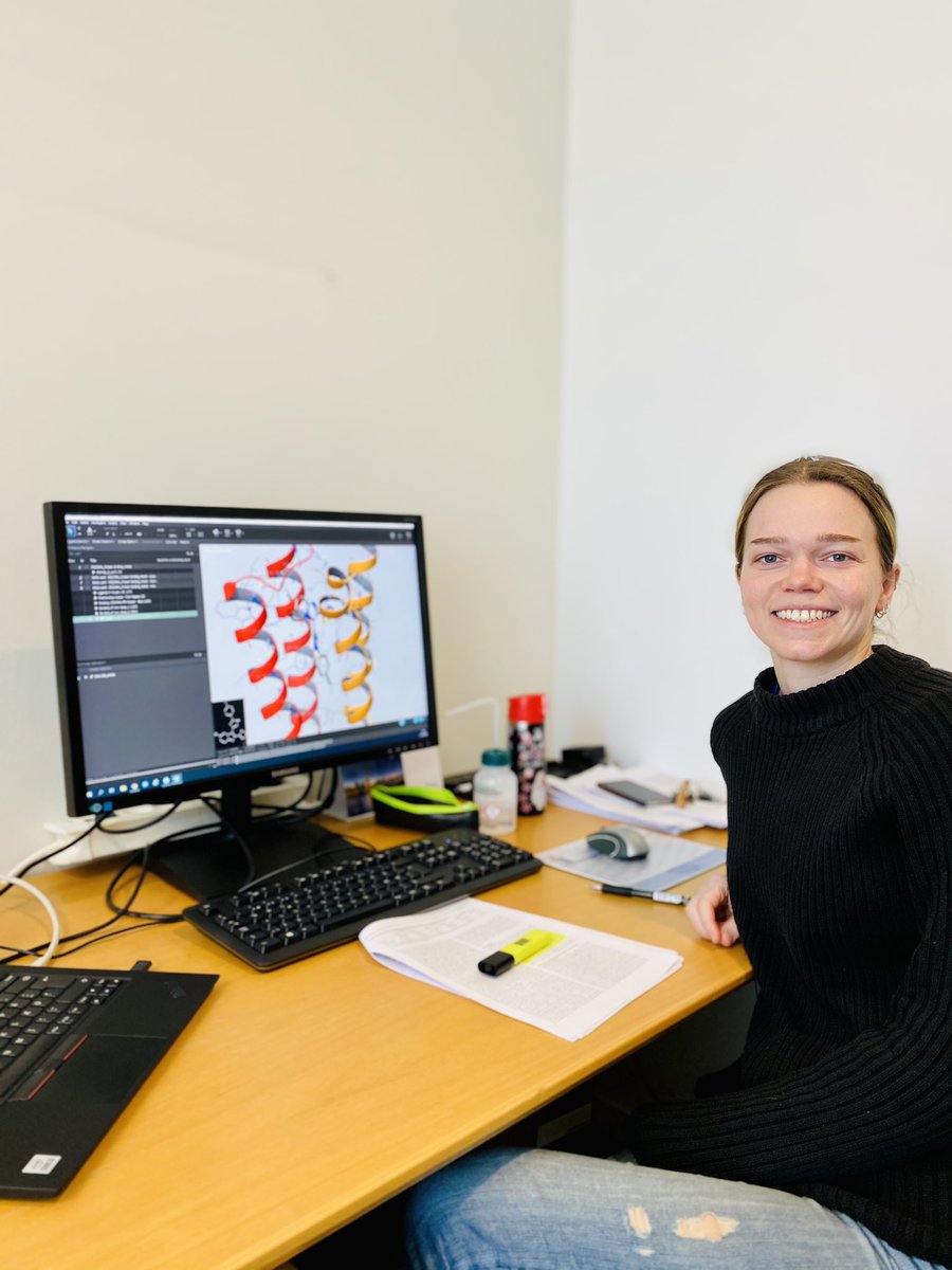 #Meet_The_Frølund_Lab
Nicoline Jensen is currently doing a 15ECTS study unit in #ComChem as part of her MSc in #MedChem in our lab. She is aiming at combining her modeling skills with her background in organic chemistry to find &amp; optimize new chemical scaffolds for #GABA