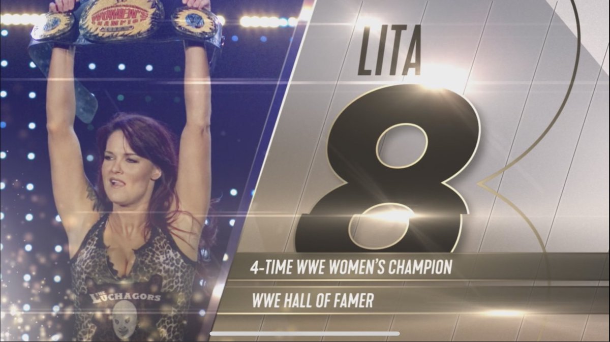 LITA AT #8???? She literally inspired a generation of women without her there would be no Mickie James or Trish stratus https://t.co/lmC0AwOYS8