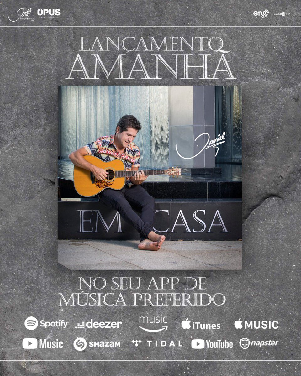 cantordaniel's tweet photo. Amanhã (26), Daniel lança seu novo álbum digital, intitulado: ‘Daniel Em Casa’, com faixa Bonus Track ‘Angel’, dueto com @JonSecada.
PRE-SAVE: https://t.co/k1D0AABWNN
CLIPE @YouTubeBrasil: https://t.co/1psZM2sMw3
Lançamento: @ONErpmbr
#Angel #DanielEmCasa #ProduçãoDaniel https://t.co/p8lMUWzls2