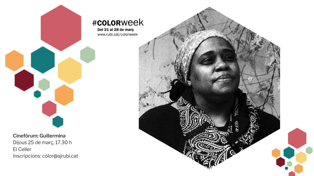 AjRubi's tweet photo. 🎬 La #COLORweek ens  fa reflexionar avui sobre la discriminació racial a través del curtmetratge 'Guillermina' i el testimoni de 4 rubinencs. Encara ets a temps d'anar-hi!
https://t.co/vt8Yr6sDUI #rubicity #RubiCOLOR https://t.co/QAdFFpvkXj